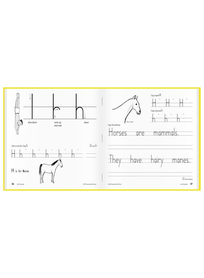 Learning Without Tears My Printing Book Student Workbook, Age 6+, 1st Grade+, Handwriting Practice, Writing Book, School & Home, Language Arts, Tutoring, Sensory - Image 5